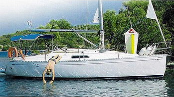 Dufour 30 classic Sailing in Greece yacht charter Ionian islands Odysseus