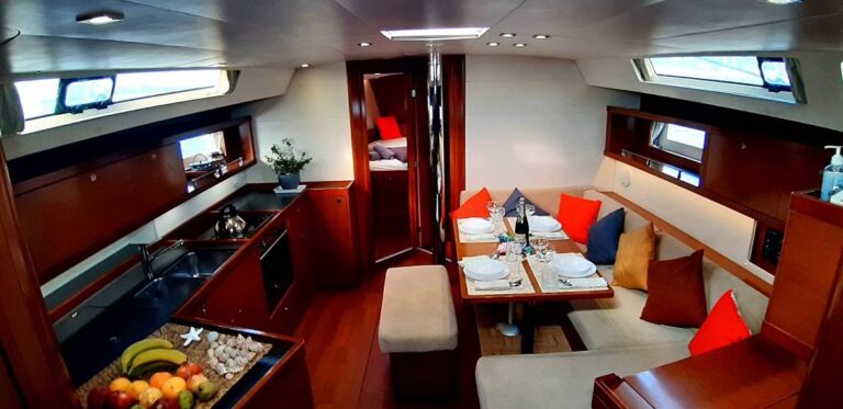 Oceanis 45 Interior Sailing in Greece yacht charter Ionian islands Odysseus New
