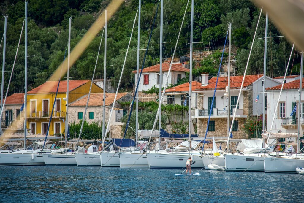Harbor with Odysseus Sailing
